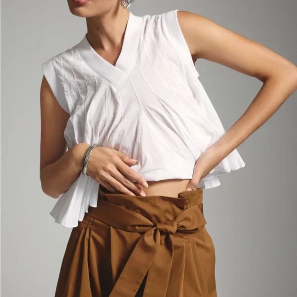 Anthropologie Brown Wide Leg Pants - Picture 3 of 12